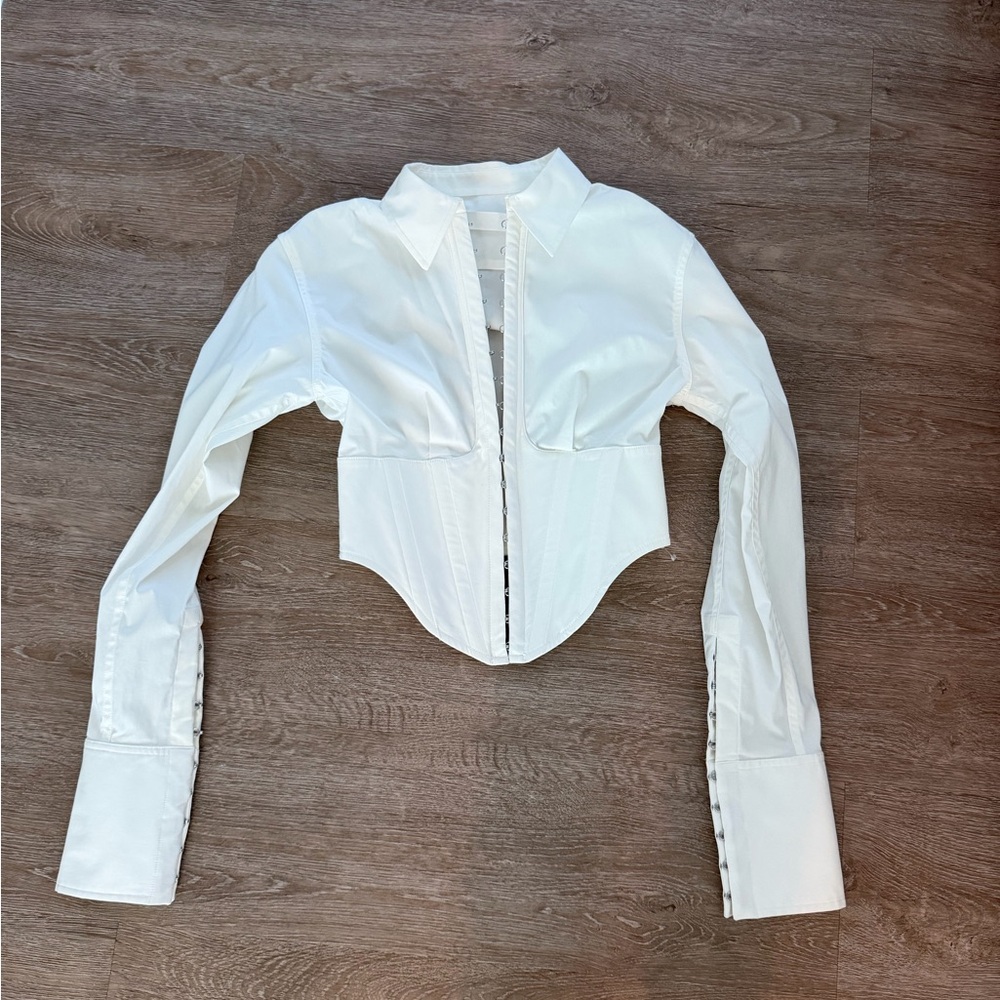 NEW Dion Lee V Wire Corset Shirt